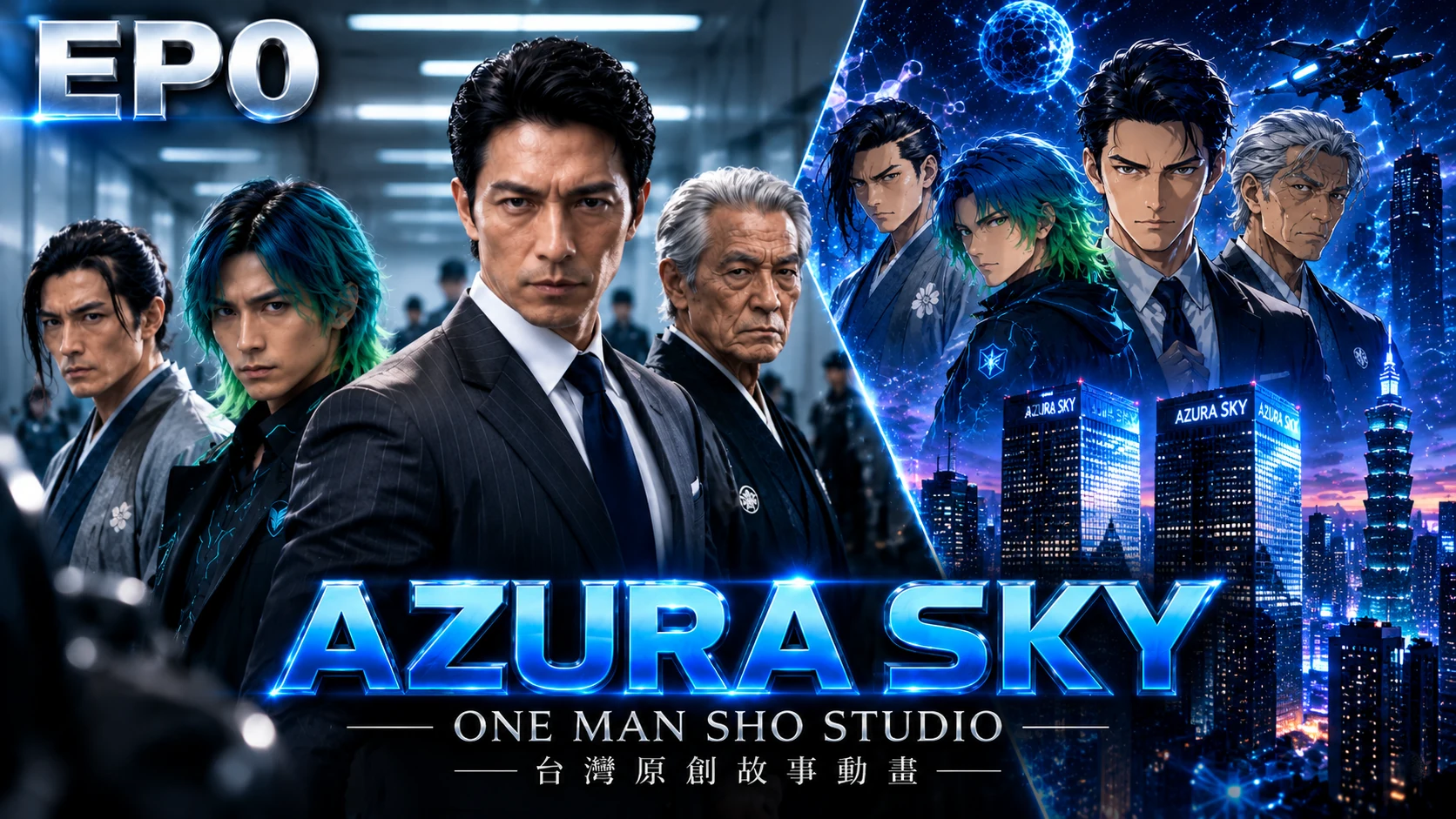 AZURA SKY・真人與動畫交錯主視覺