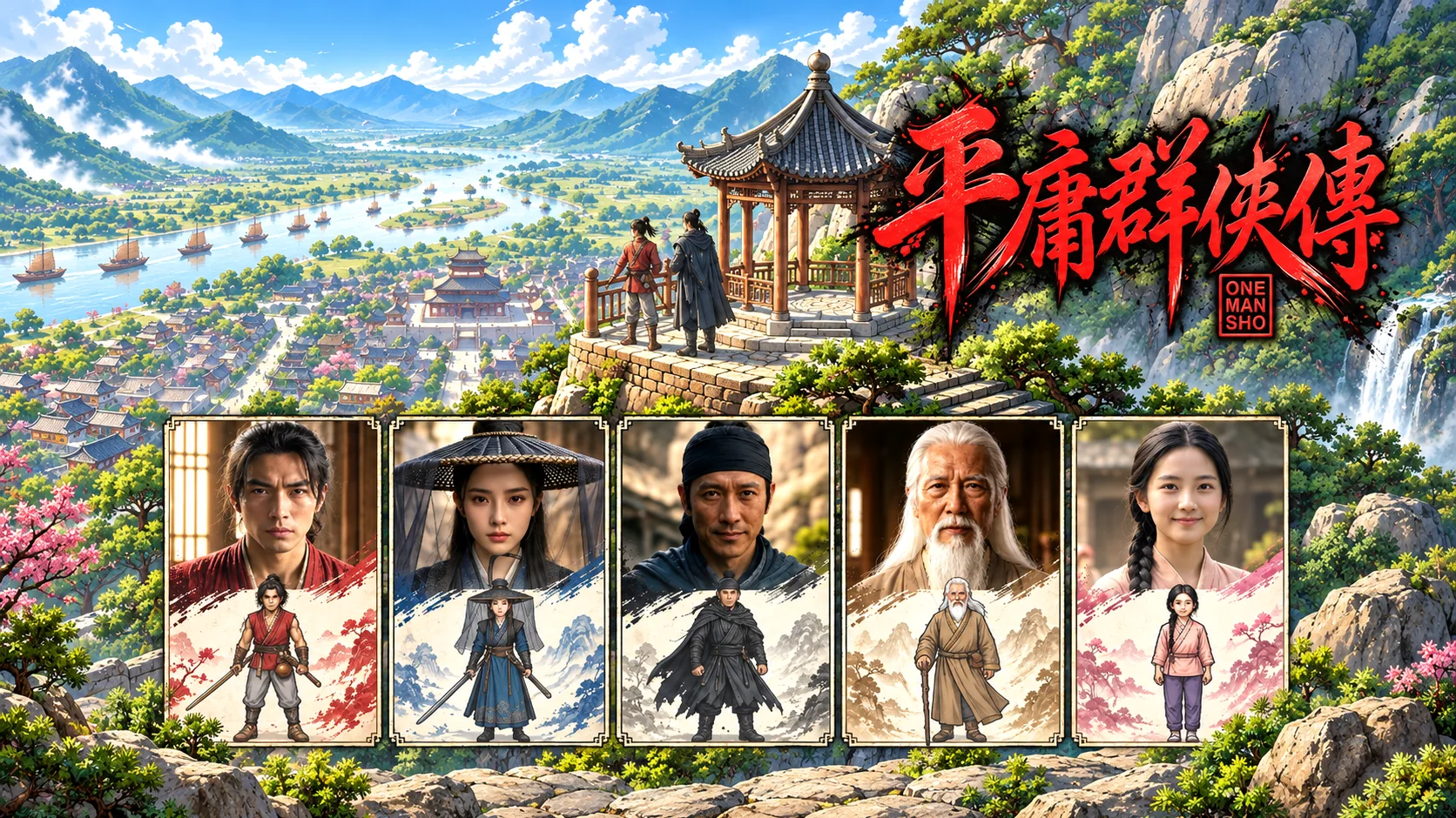 平庸群俠傳遊戲・江湖山河群像